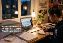 gcse-student-revision-setup-with-notes-flashcards-and-study-plan-at-home