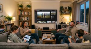 uk-family-living-room-centred-a-television-displaying-a-generic-creator-led-video.