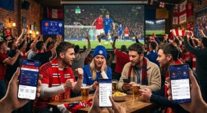 UK-sports-fans-watching-a-live-football-match-on-a-large-screen